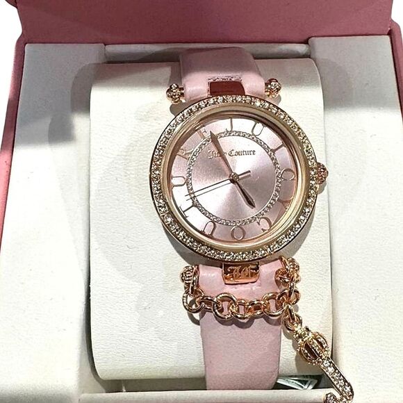 Juicy Couture Vintage-Inspired Rhinestone Face Charm Watch - Picture 2 of 5